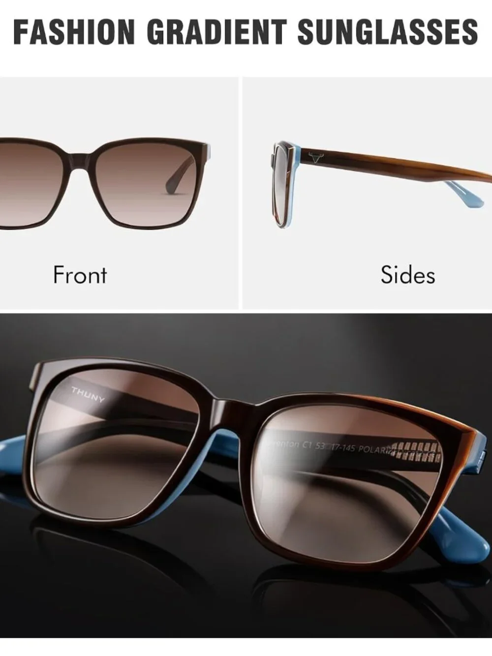 Chic Square Polarized Sunglasses with UV400 Protection for Every Adventure